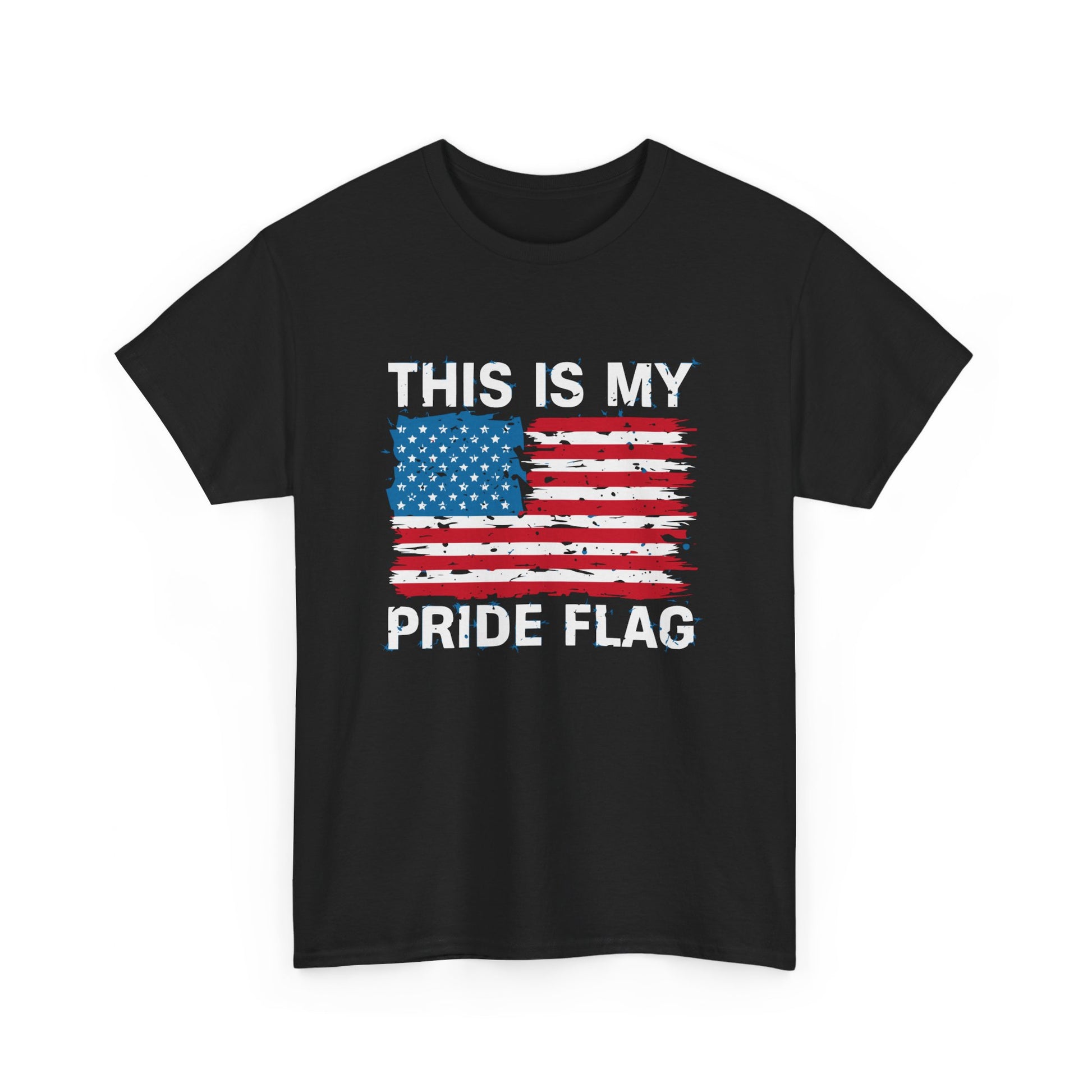 "Grunge Style American Flag Pride T-Shirt"