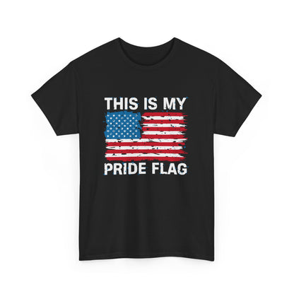 "Grunge Style American Flag Pride T-Shirt"