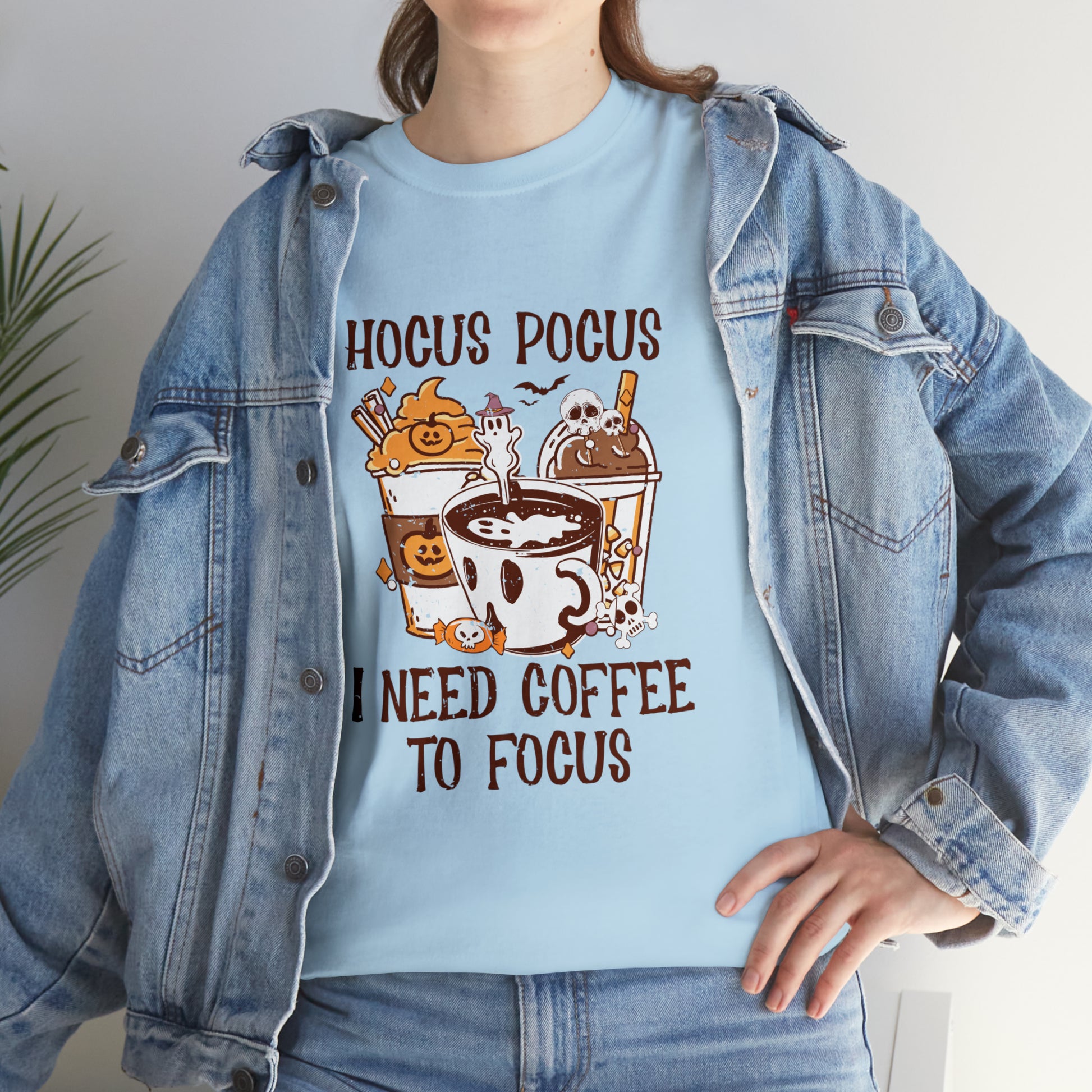 "Hocus Pocus, I Need Coffee To Focus" T-Shirt - Weave Got Gifts - Unique Gifts You Won’t Find Anywhere Else!