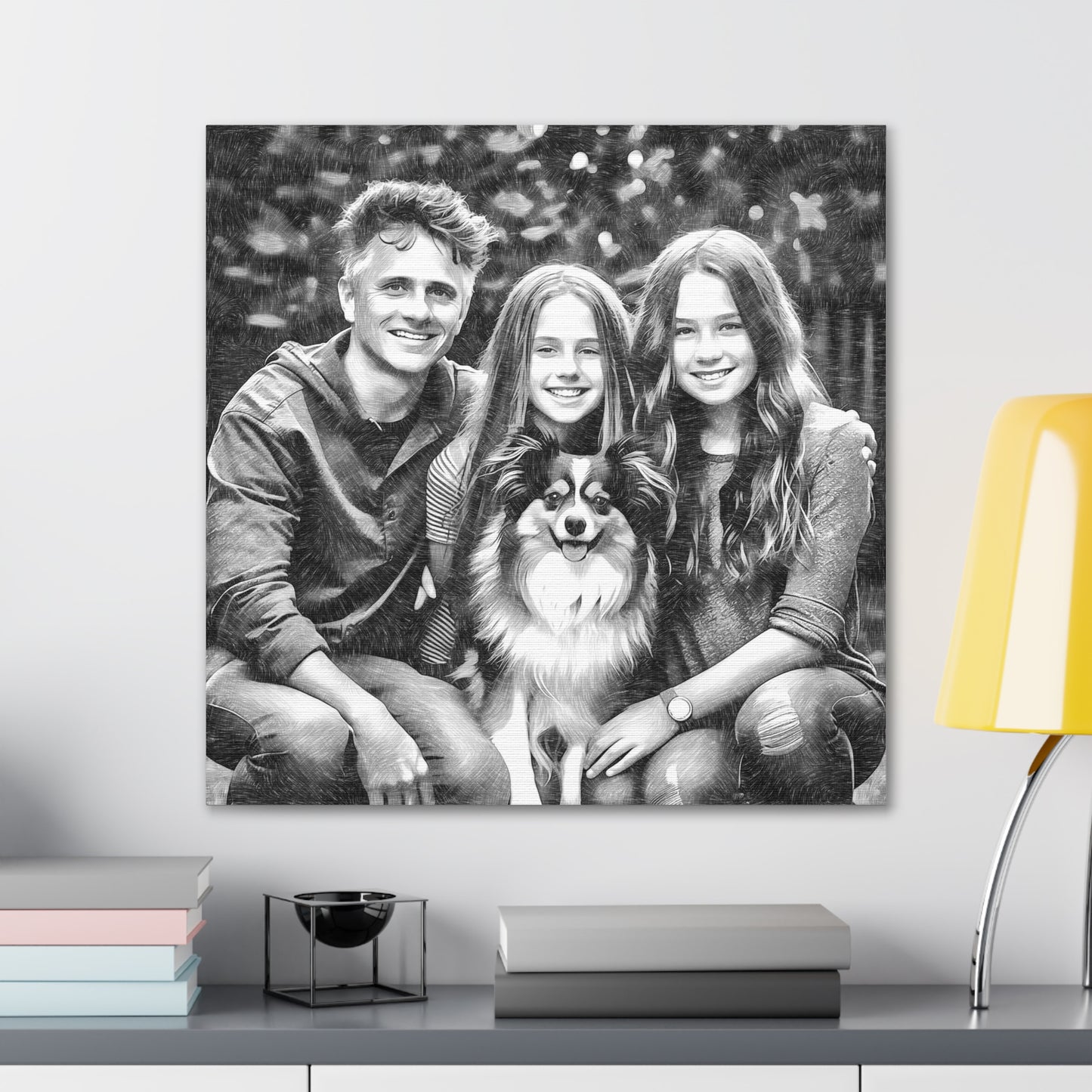 "Black & White Family Photo" Custom Wall Art - Weave Got Gifts - Unique Gifts You Won’t Find Anywhere Else!