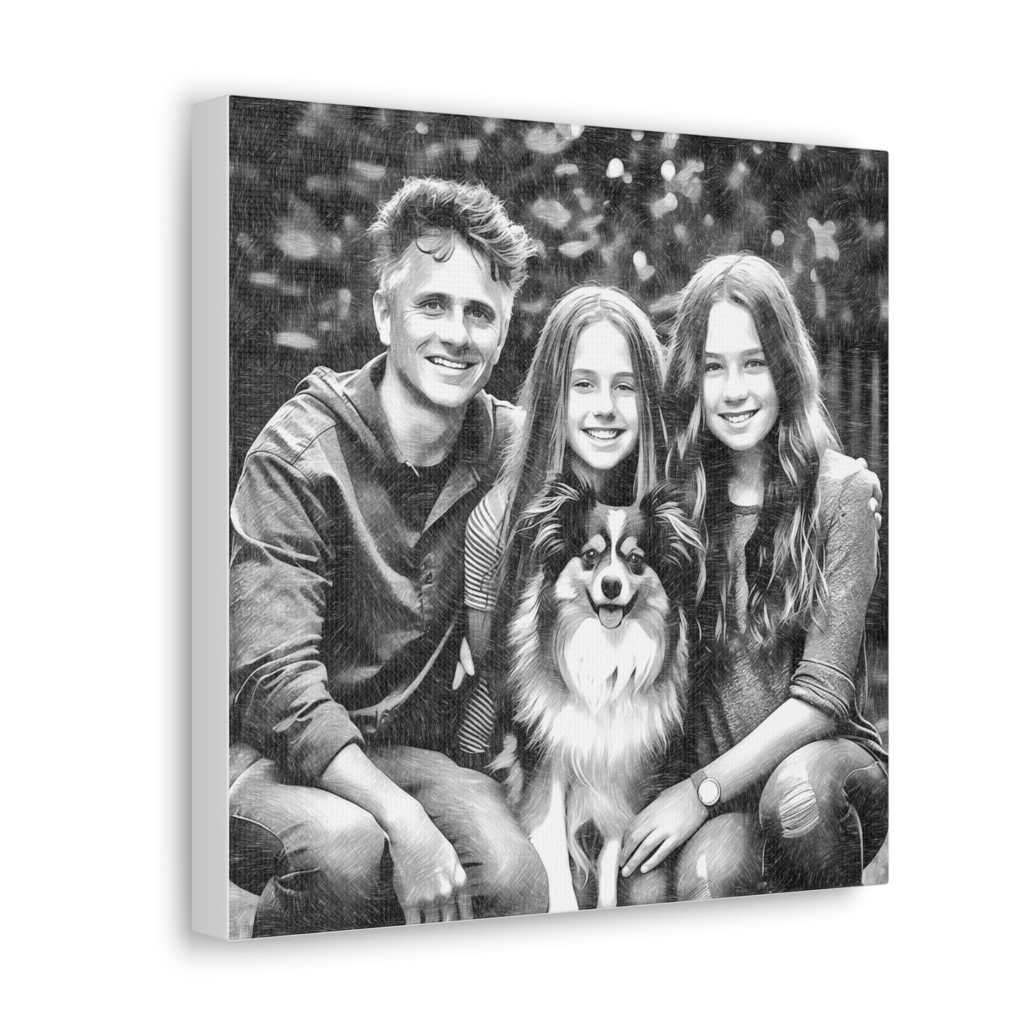 "Black & White Family Photo" Custom Wall Art - Weave Got Gifts - Unique Gifts You Won’t Find Anywhere Else!