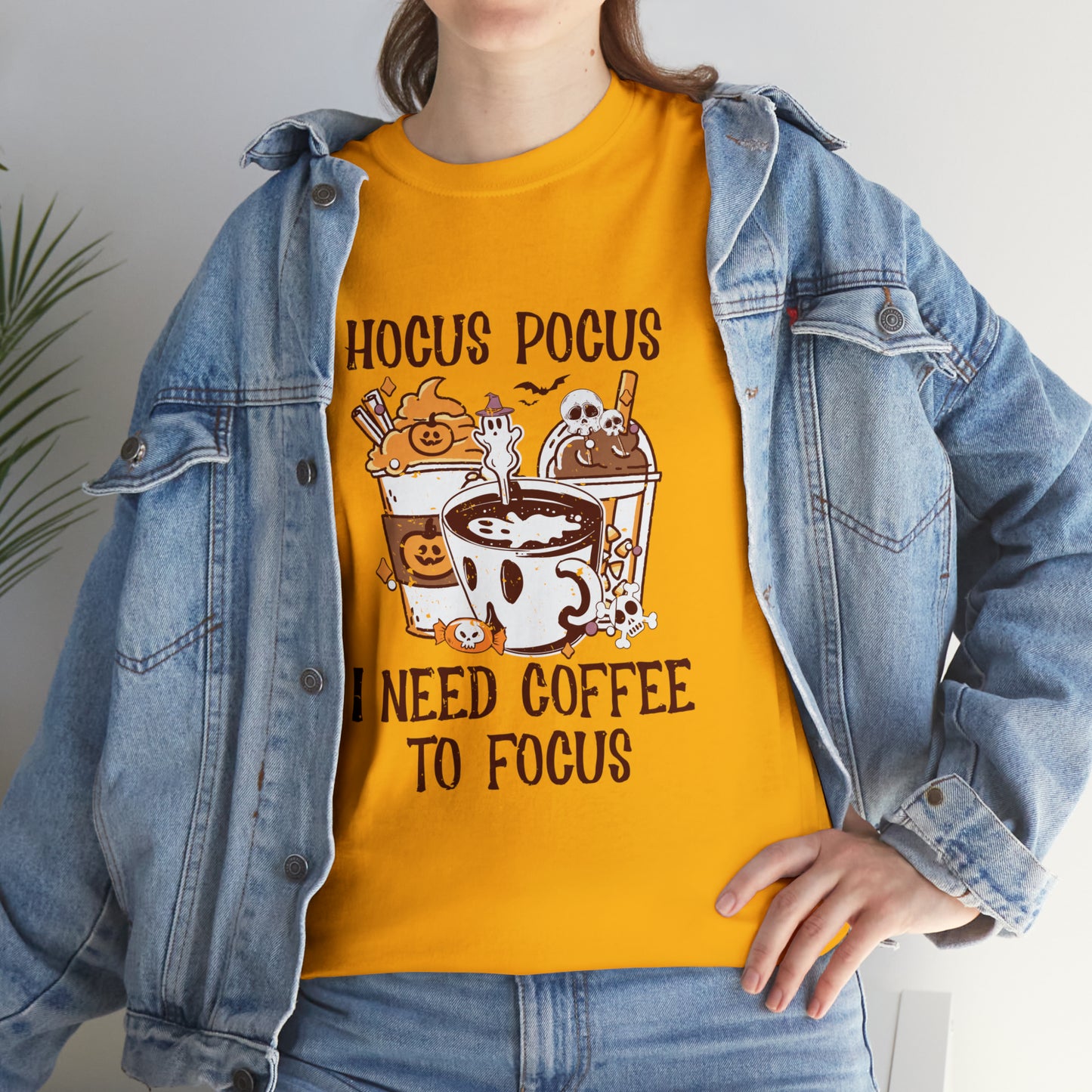 "Hocus Pocus, I Need Coffee To Focus" T-Shirt - Weave Got Gifts - Unique Gifts You Won’t Find Anywhere Else!