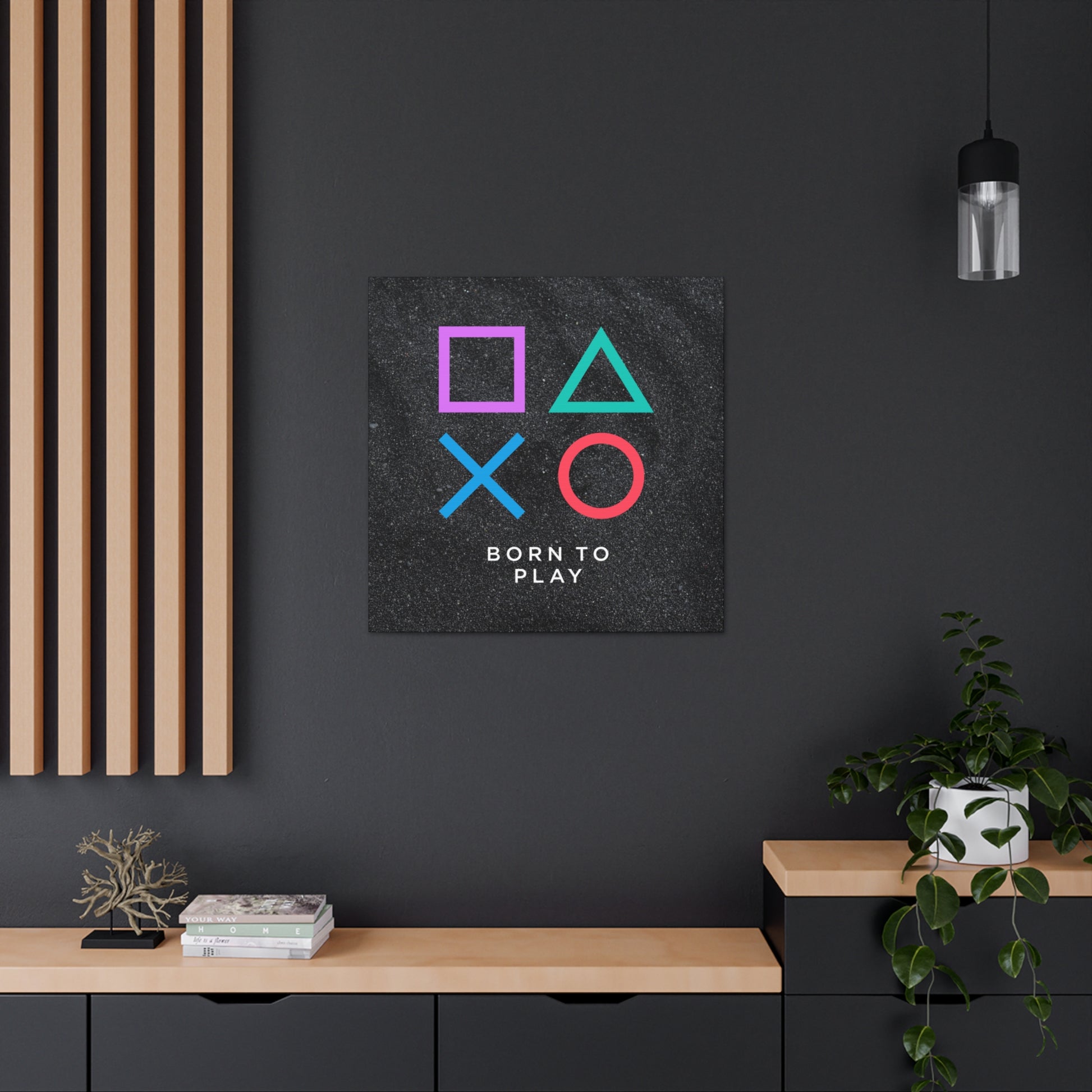 Born to Play Gaming Canvas Gallery Wrap