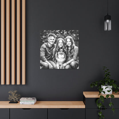 "Black & White Family Photo" Custom Wall Art - Weave Got Gifts - Unique Gifts You Won’t Find Anywhere Else!