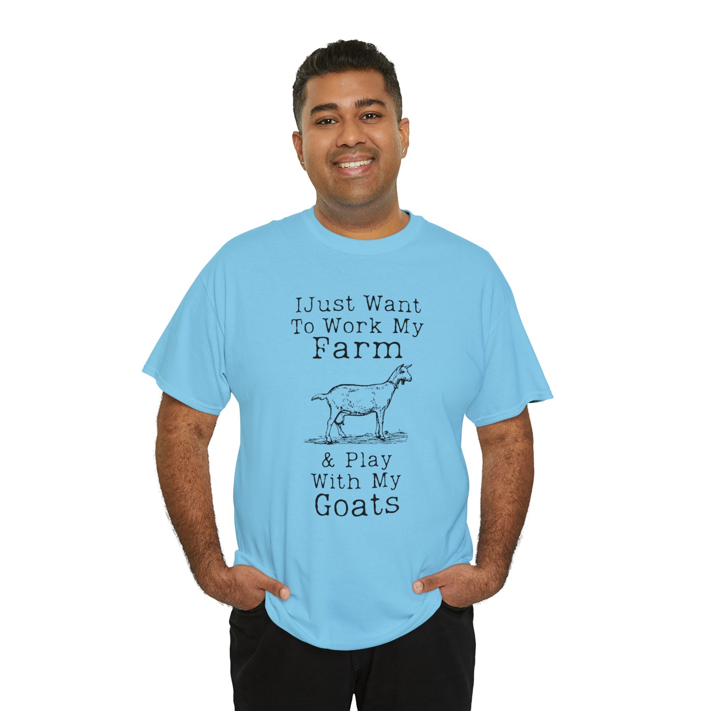 "I Just Want To Work My Farm & Play With My Goats" T-Shirt - Weave Got Gifts - Unique Gifts You Won’t Find Anywhere Else!