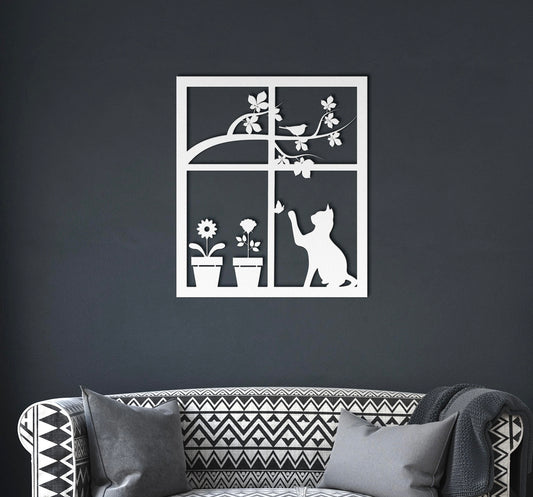 "Playful Kitty" Wall Art - Weave Got Gifts - Unique Gifts You Won’t Find Anywhere Else!