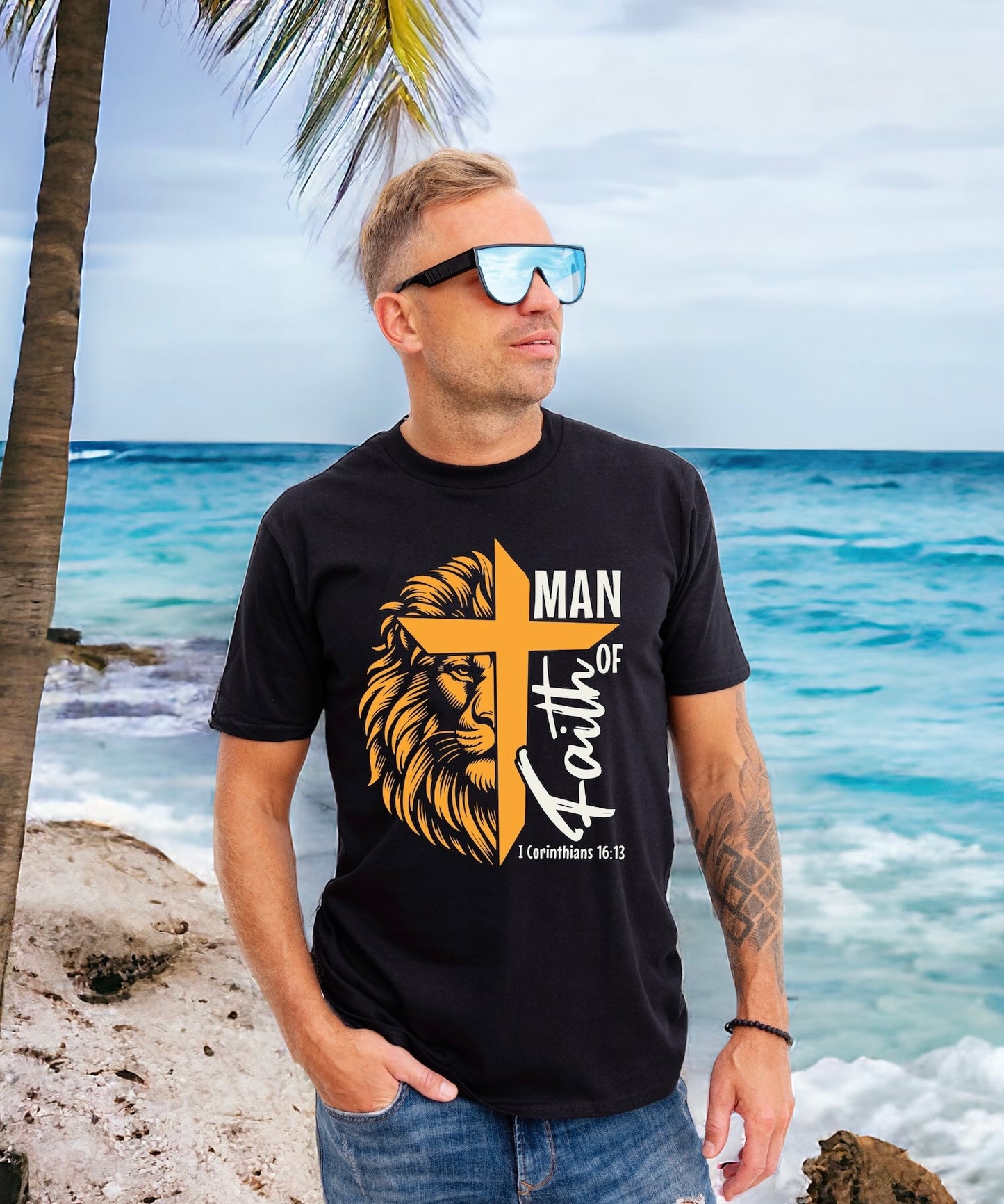 "Man Of Faith" T-Shirt - Weave Got Gifts - Unique Gifts You Won’t Find Anywhere Else!