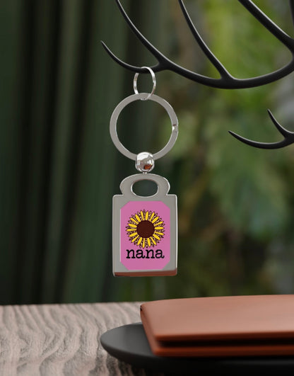 "Nana With Flowers" Keyring - Weave Got Gifts - Unique Gifts You Won’t Find Anywhere Else!