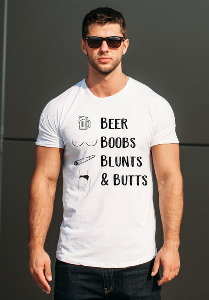 Beer, Boobs, Blunts, and Butts t-shirt
