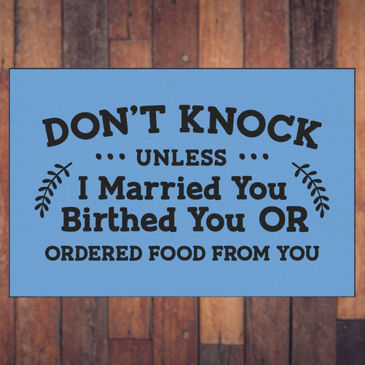 Sarcastic welcome mat for couples
