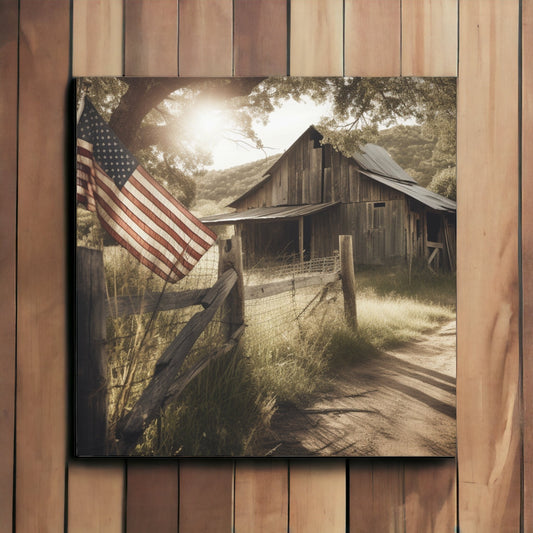 "Rustic American Farm" Wall Art - Weave Got Gifts - Unique Gifts You Won’t Find Anywhere Else!