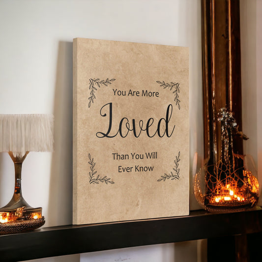 "You Are More Loved Than You Will Ever Know" Wall Art - Weave Got Gifts - Unique Gifts You Won’t Find Anywhere Else!