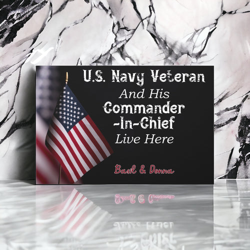 Custom US Navy Veteran Wall Art