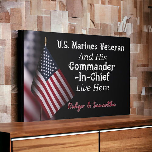 US Marines Veteran Custom Wall Art