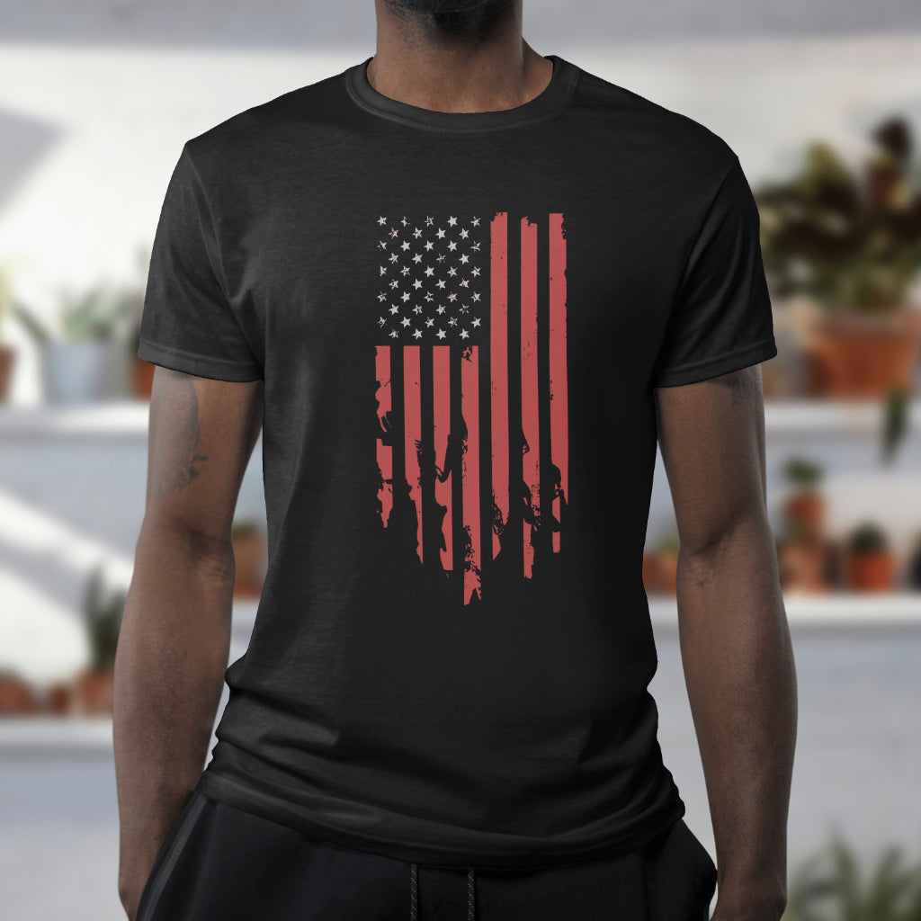 Rustic American flag patriot t-shirt