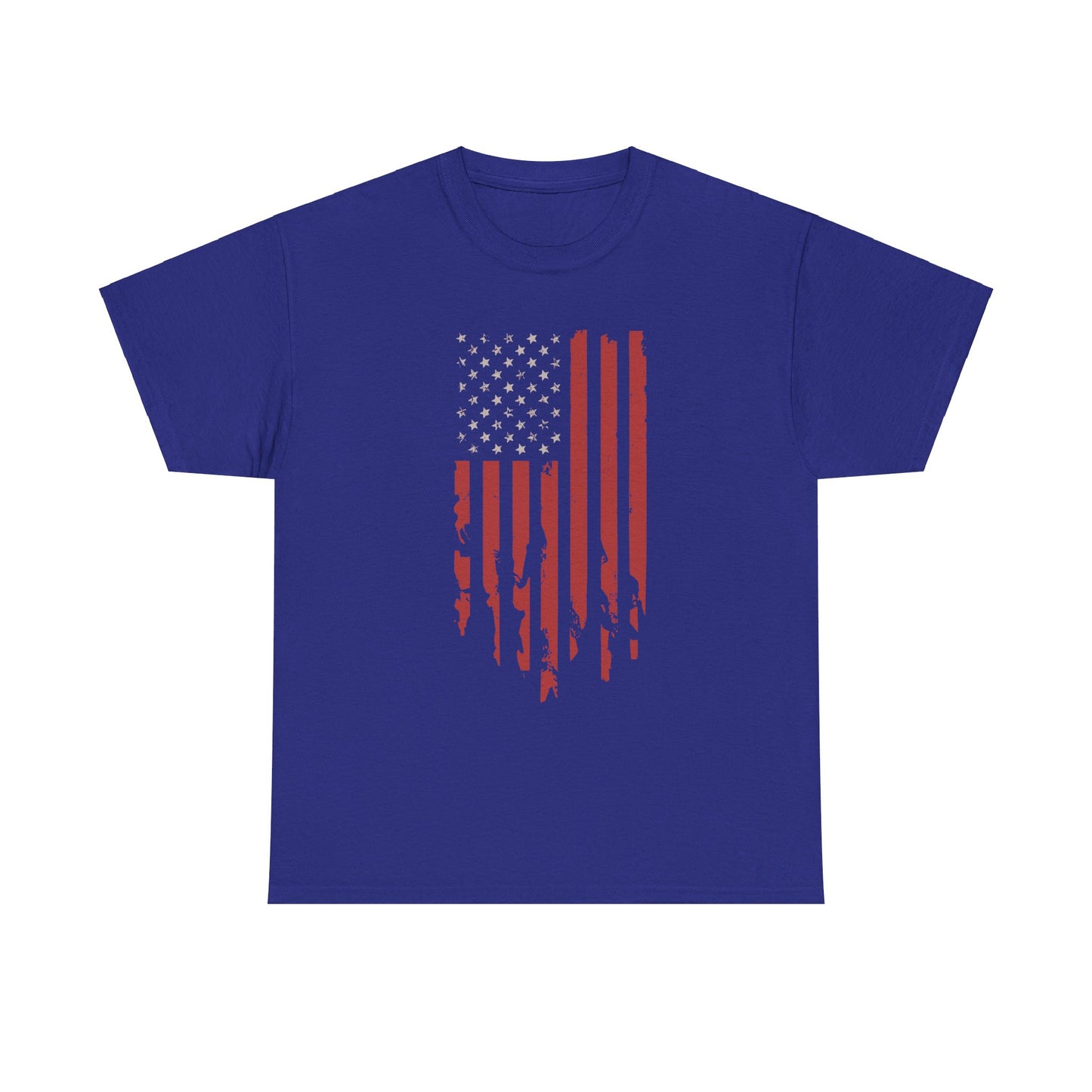 Unisex cotton t-shirt with American flag