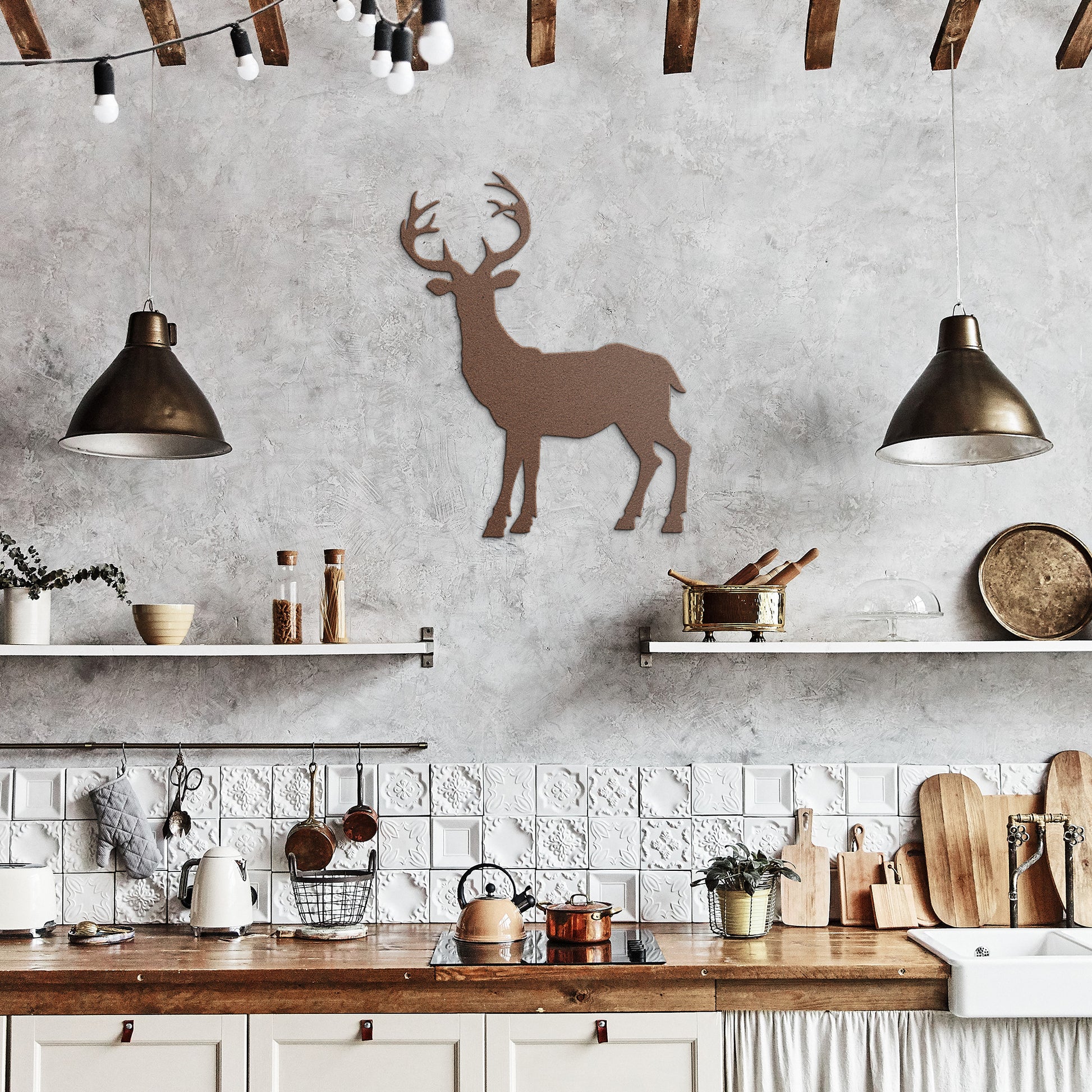 Nature-inspired deer wall decor
brown