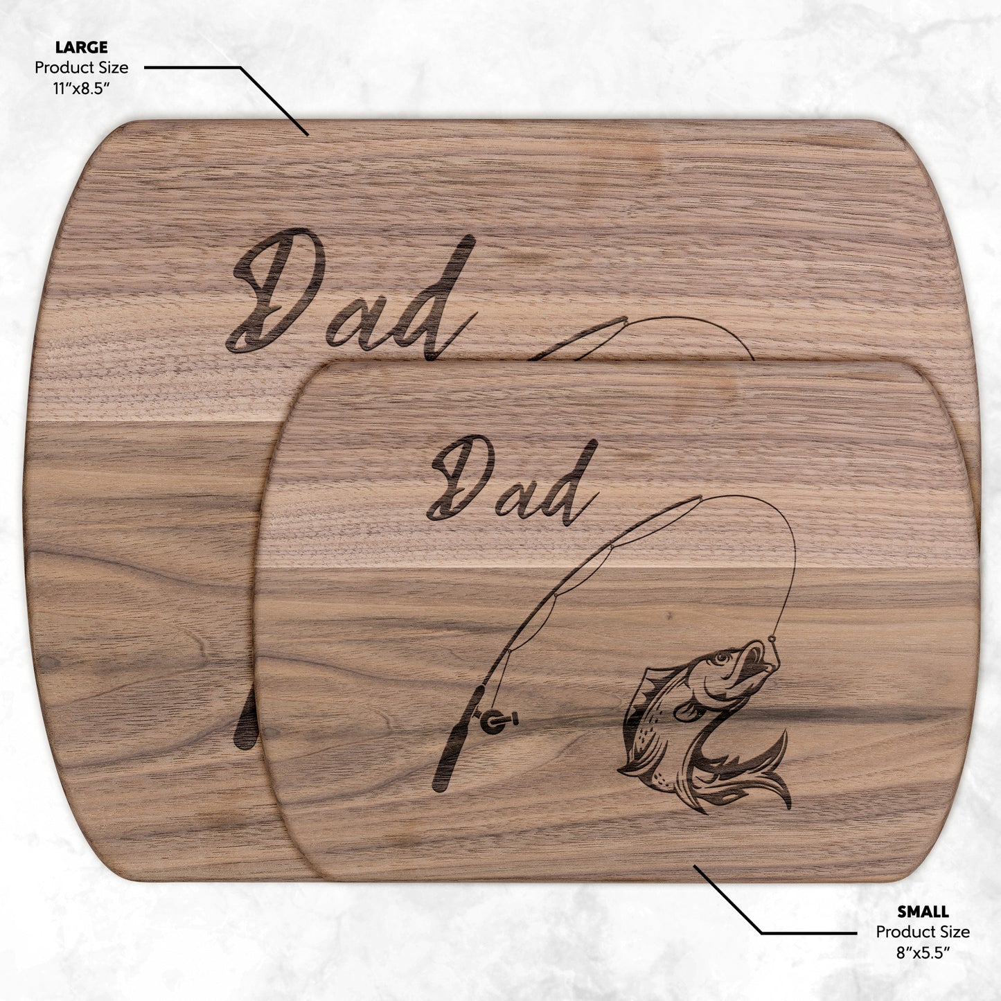 "Fishing Dad" Hardwood Cutting Board - Weave Got Gifts - Unique Gifts You Won’t Find Anywhere Else!