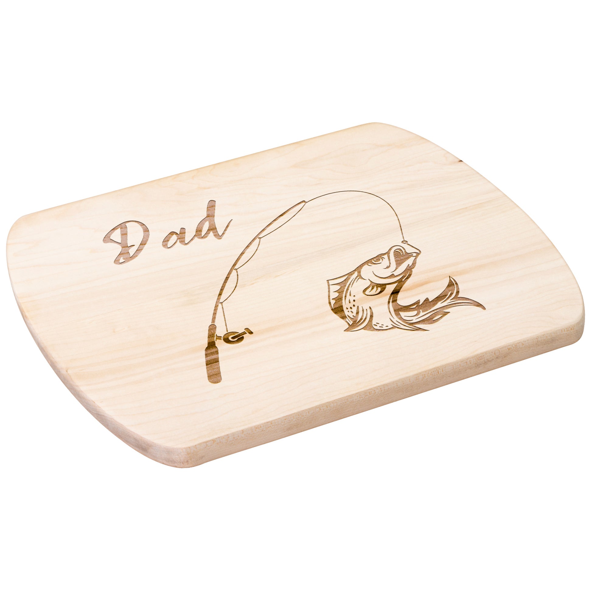 "Fishing Dad" Hardwood Cutting Board - Weave Got Gifts - Unique Gifts You Won’t Find Anywhere Else!