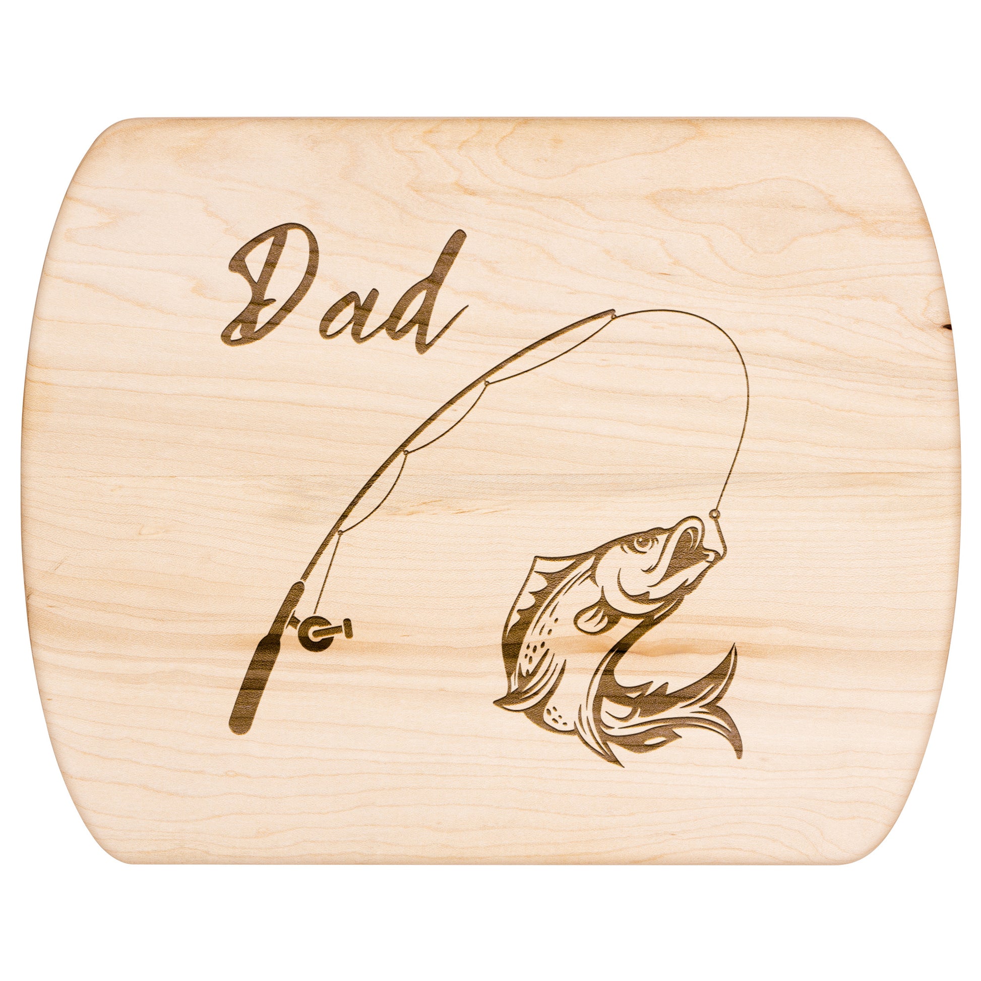 "Fishing Dad" Hardwood Cutting Board - Weave Got Gifts - Unique Gifts You Won’t Find Anywhere Else!