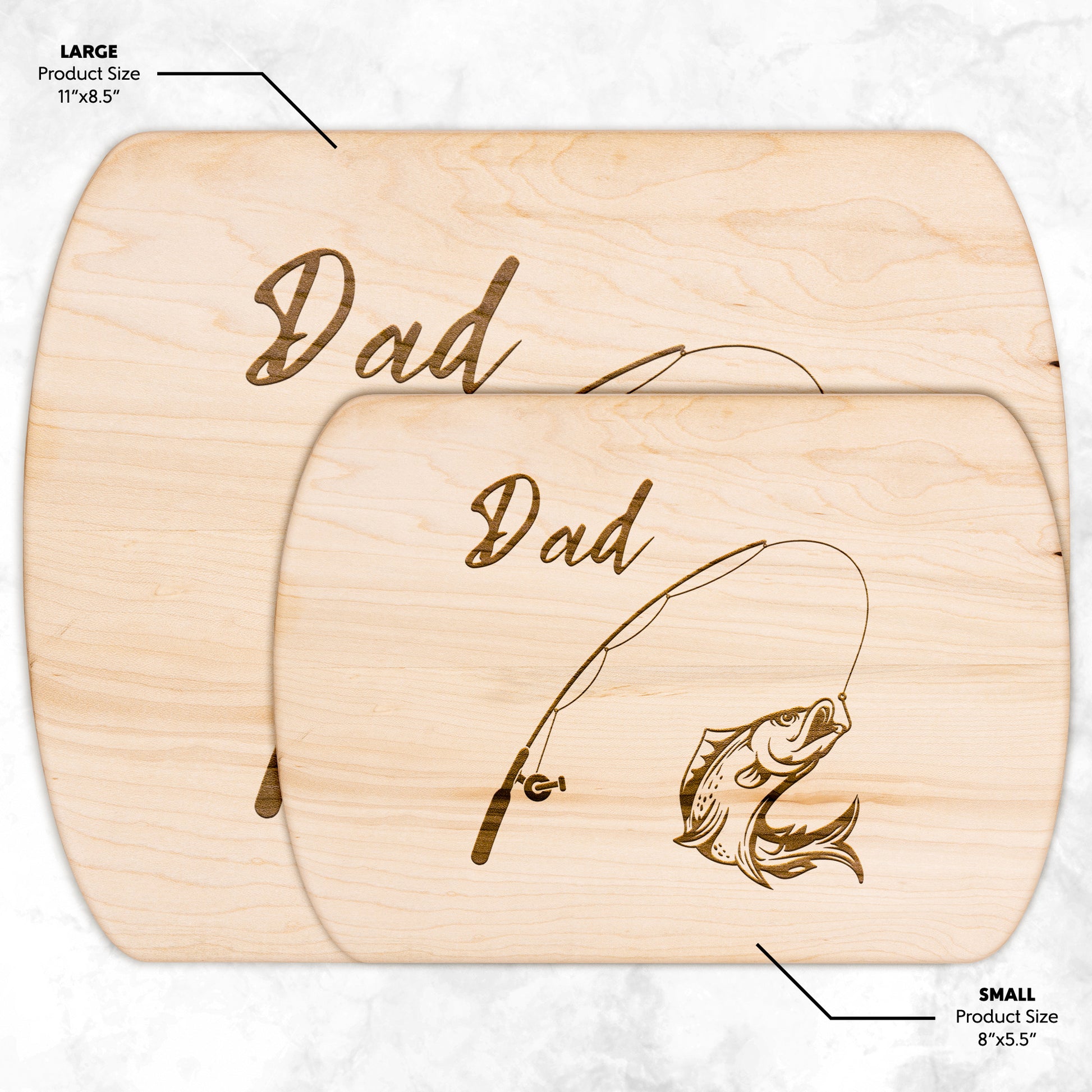 "Fishing Dad" Hardwood Cutting Board - Weave Got Gifts - Unique Gifts You Won’t Find Anywhere Else!