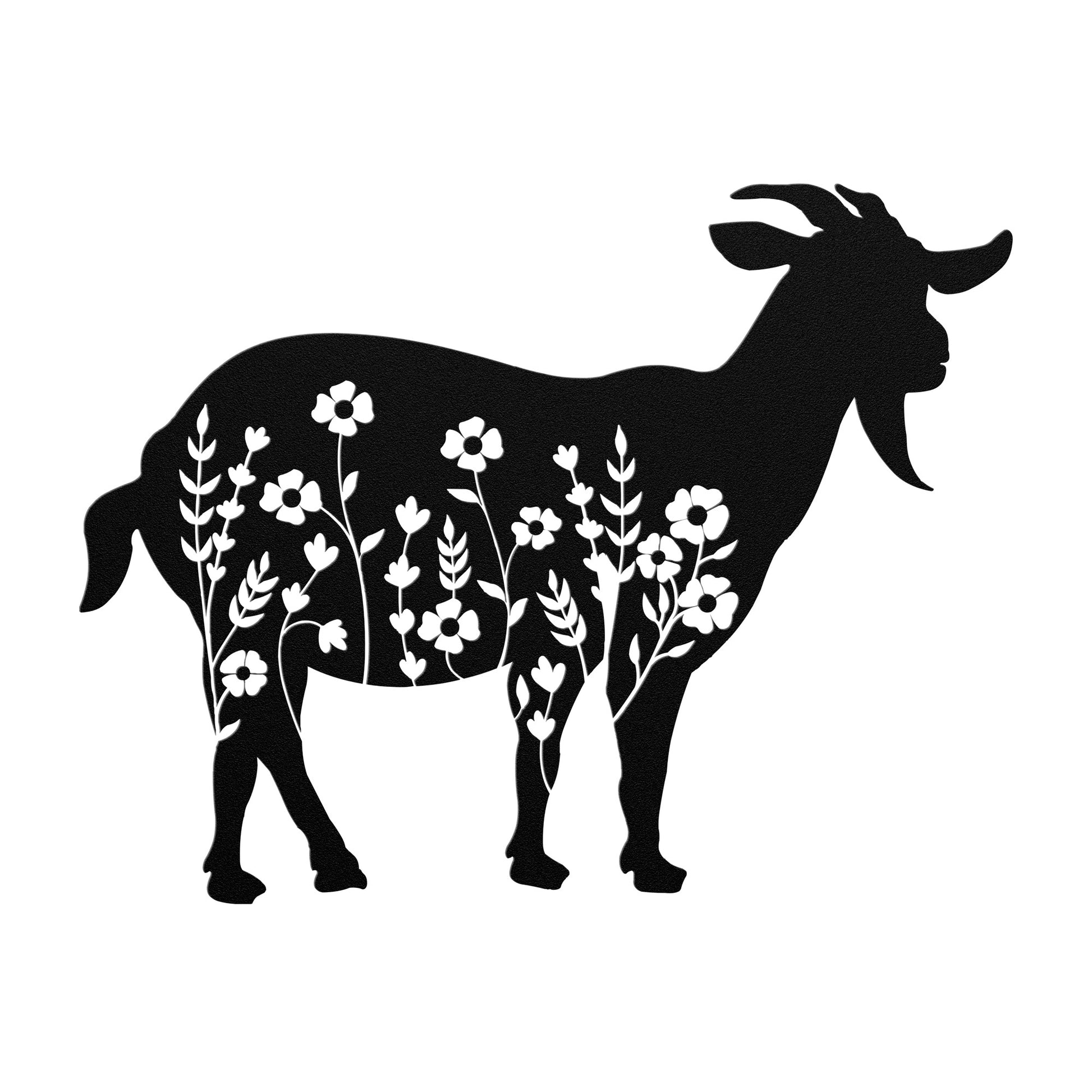 "Floral Goat" Steel Sign - Weave Got Gifts - Unique Gifts You Won’t Find Anywhere Else!