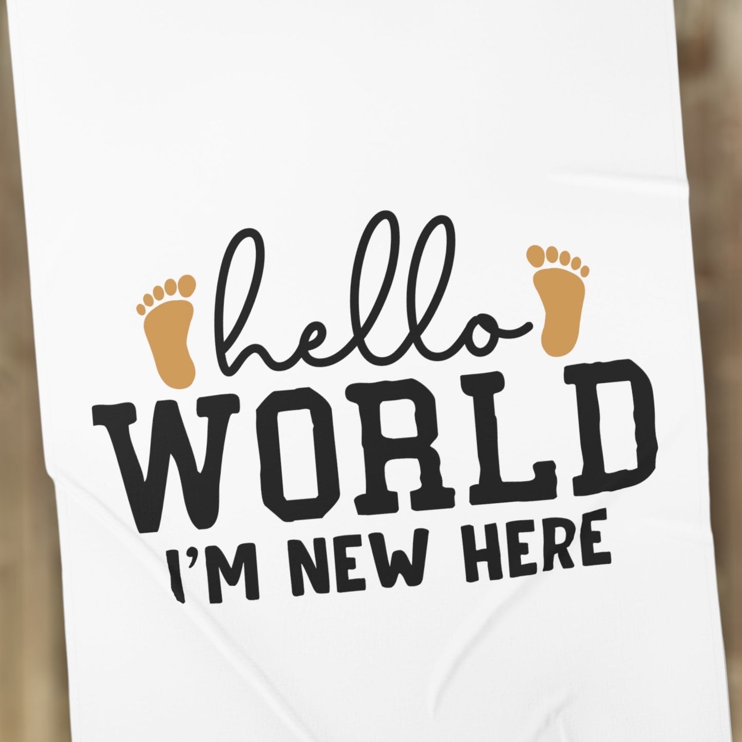 "Hello World, I'm New Here" Baby Swaddle Blanket - Weave Got Gifts - Unique Gifts You Won’t Find Anywhere Else!