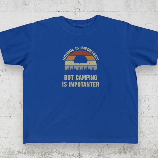 "Camping Is Importanter" Toddler T-Shirt - Weave Got Gifts - Unique Gifts You Won’t Find Anywhere Else!