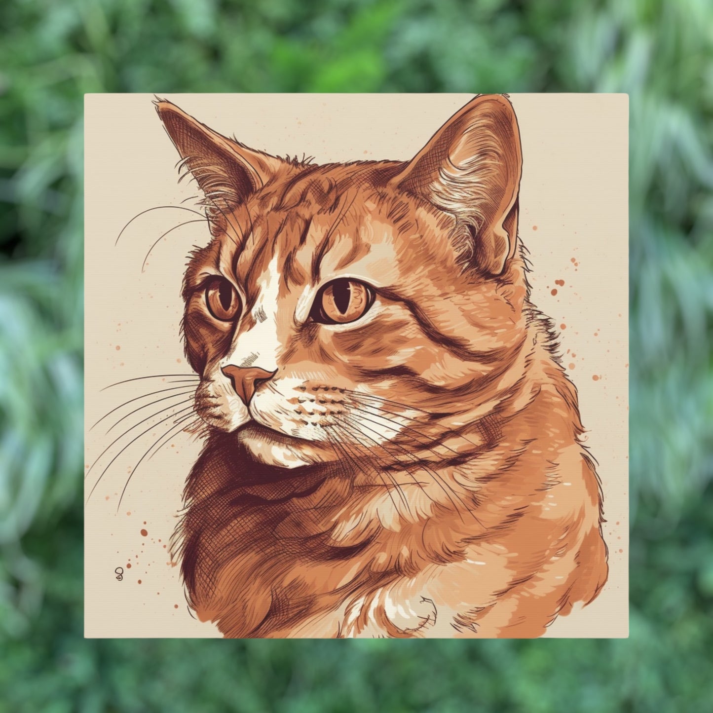 "Watercolor Cat Portrait" Wall Art - Weave Got Gifts - Unique Gifts You Won’t Find Anywhere Else!