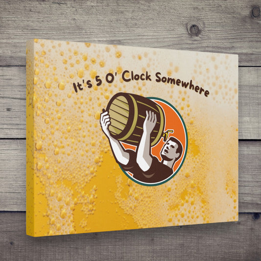 "It's 5 O' Clock Somewhere" Wall Art - Weave Got Gifts - Unique Gifts You Won’t Find Anywhere Else!