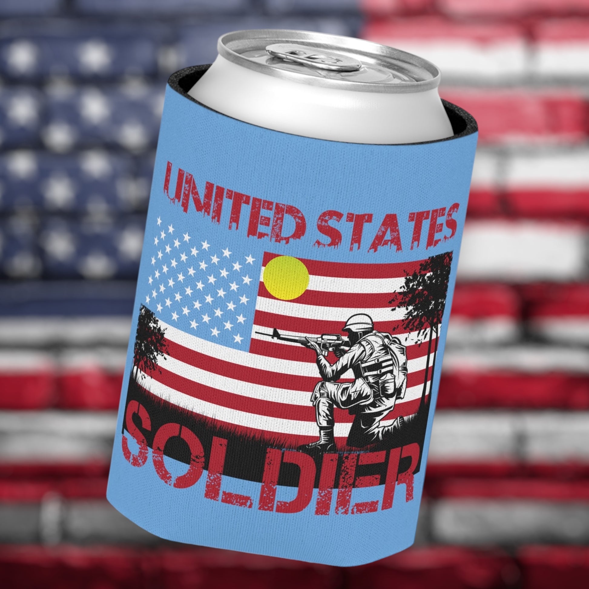 "United States Soldier" Can Cooler - Weave Got Gifts - Unique Gifts You Won’t Find Anywhere Else!