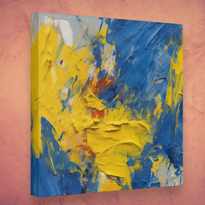 "Abstract Blue & Yellow" Wall Art - Weave Got Gifts - Unique Gifts You Won’t Find Anywhere Else!