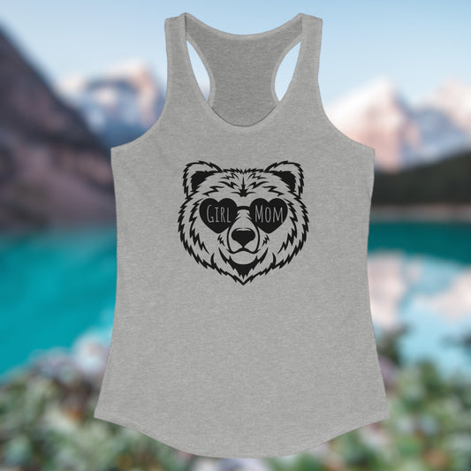 Girl Mom Tank Top with Mama Bear Design
