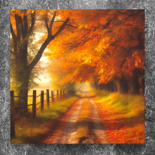 "Autumn Farm Road Journey" Wall Art - Weave Got Gifts - Unique Gifts You Won’t Find Anywhere Else!