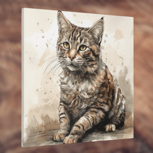 "Cat Illustration" Wall Art - Weave Got Gifts - Unique Gifts You Won’t Find Anywhere Else!