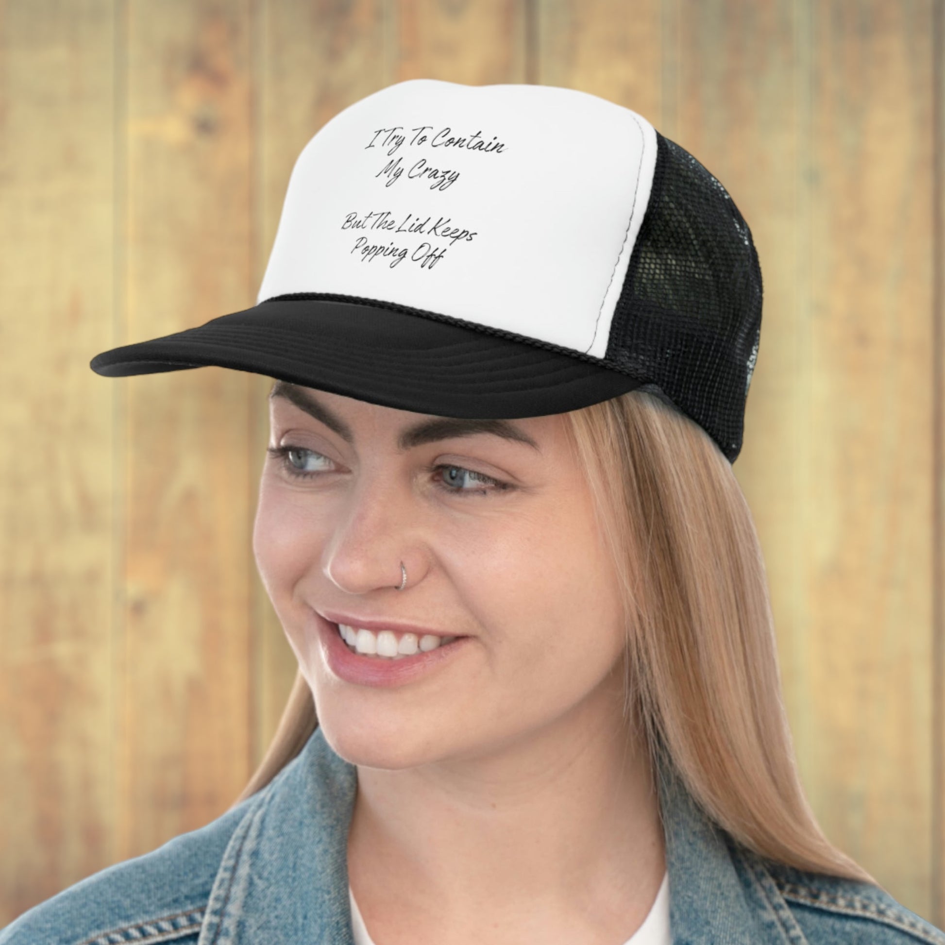 "I Try To Contain My Crazy" Trucker Caps - Weave Got Gifts - Unique Gifts You Won’t Find Anywhere Else!