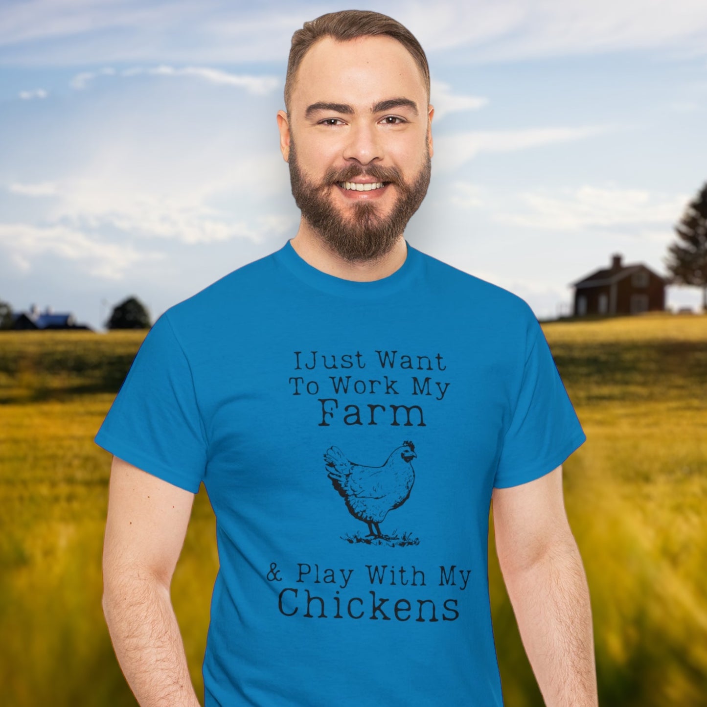 "Farm & Chickens" T-Shirt - Weave Got Gifts - Unique Gifts You Won’t Find Anywhere Else!