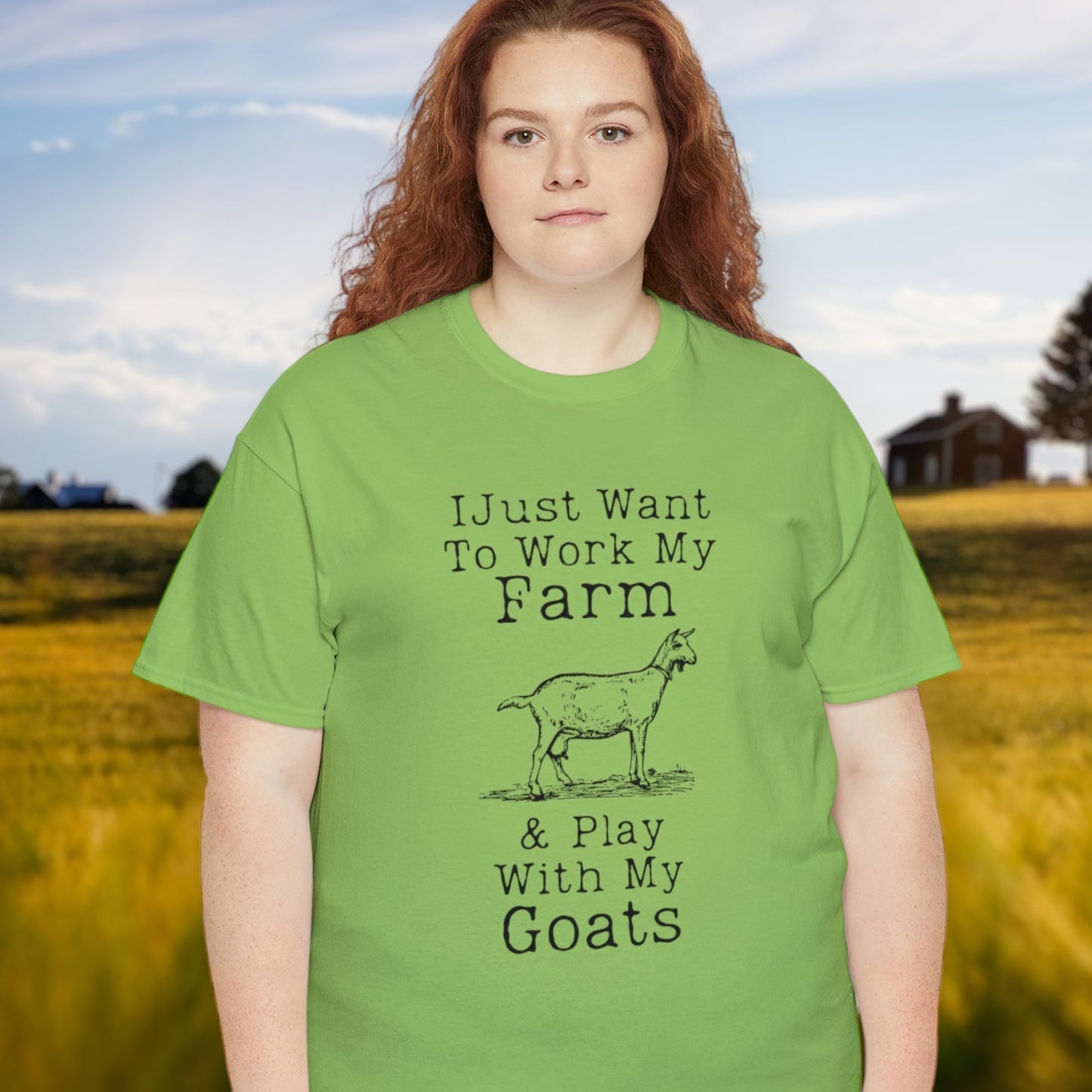 "I Just Want To Work My Farm & Play With My Goats" T-Shirt - Weave Got Gifts - Unique Gifts You Won’t Find Anywhere Else!