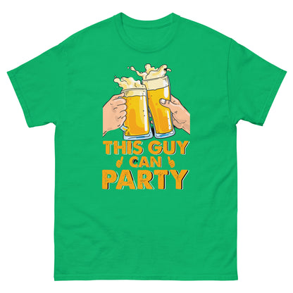 Casual beer men’s shirt with bold graphic design
