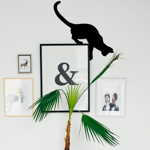 Metal Cat Corner Wall Art