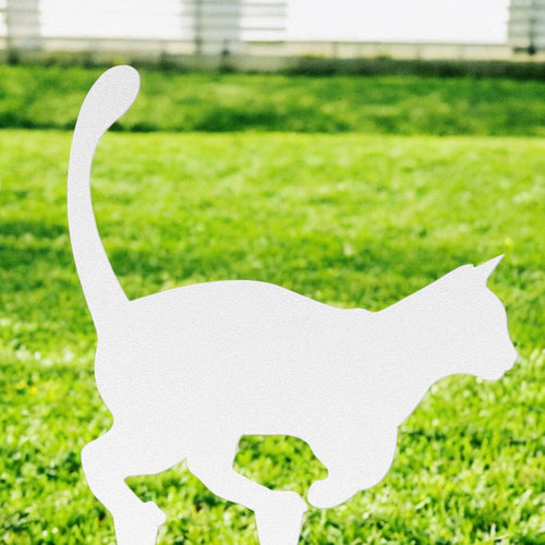 Metal Cat Garden Sign