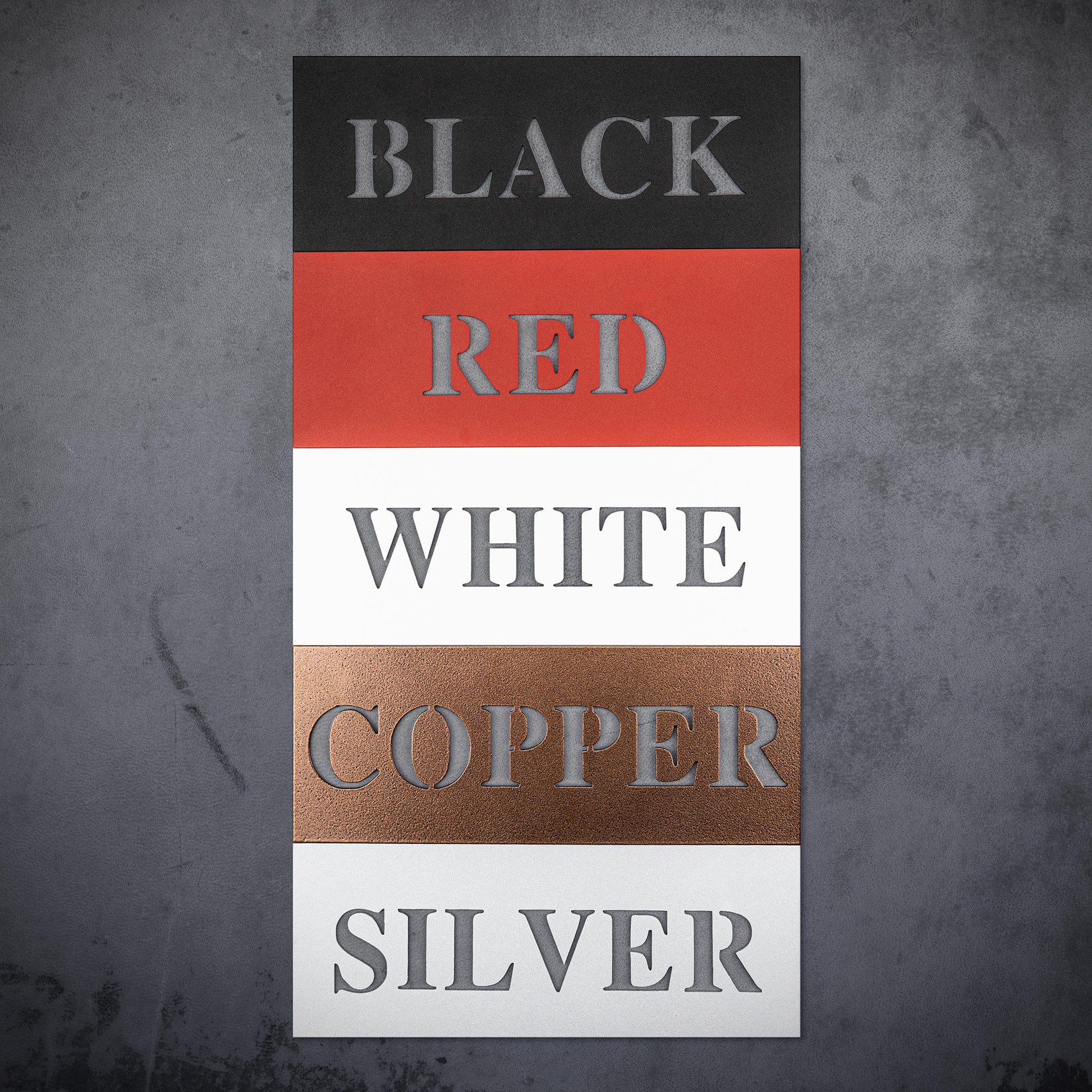 steel sign color chart