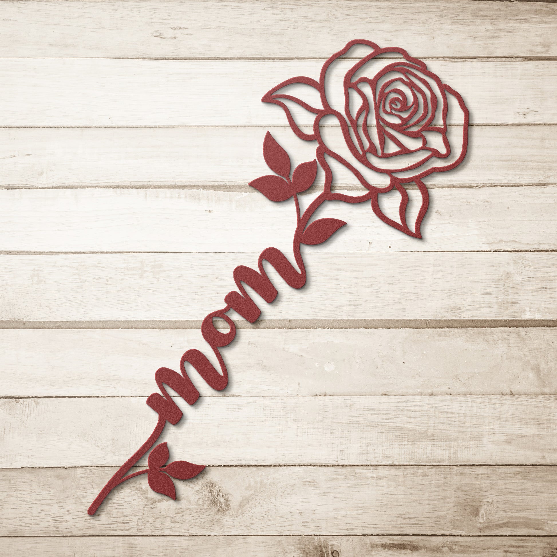 "Mom Rose" Steel Sign - Weave Got Gifts - Unique Gifts You Won’t Find Anywhere Else!