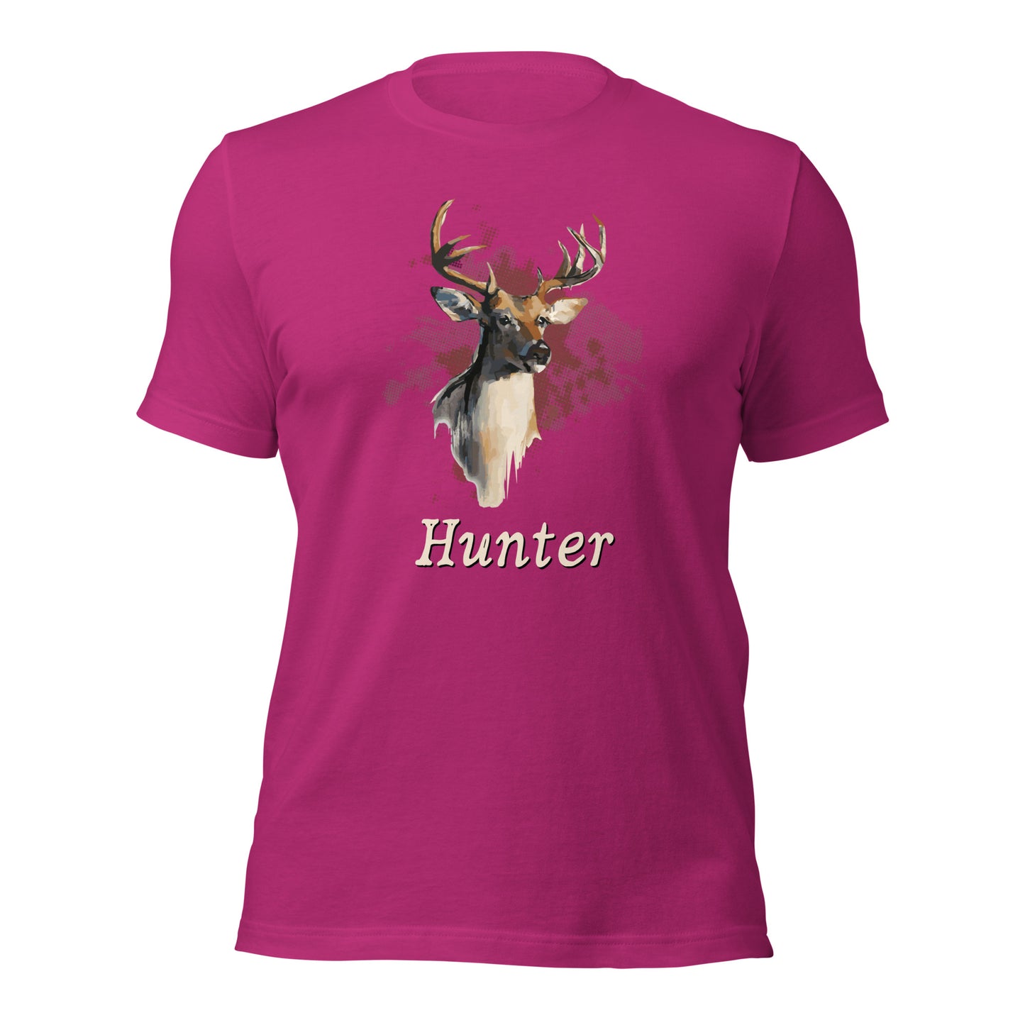 Deer hunting graphic tee with "Hunter" text
