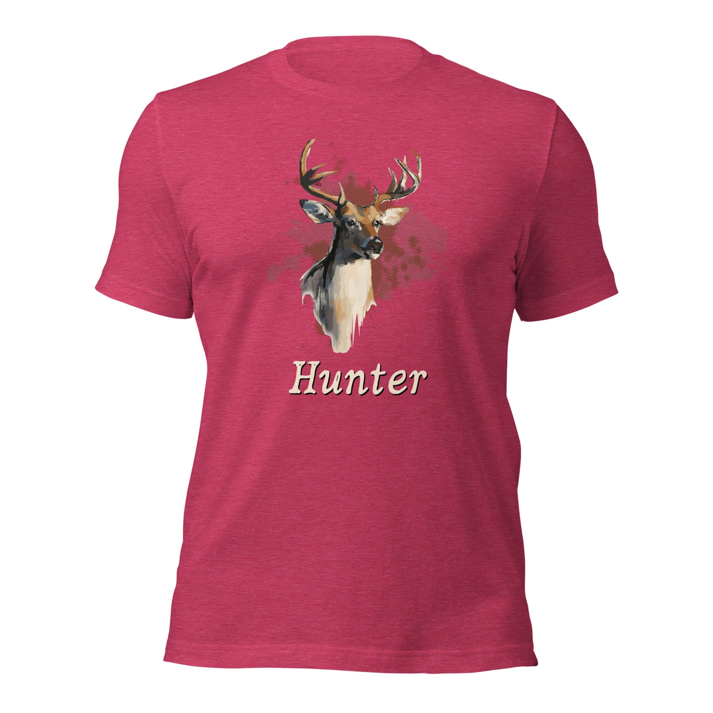 Hunter-themed t-shirt with buck and antlers
