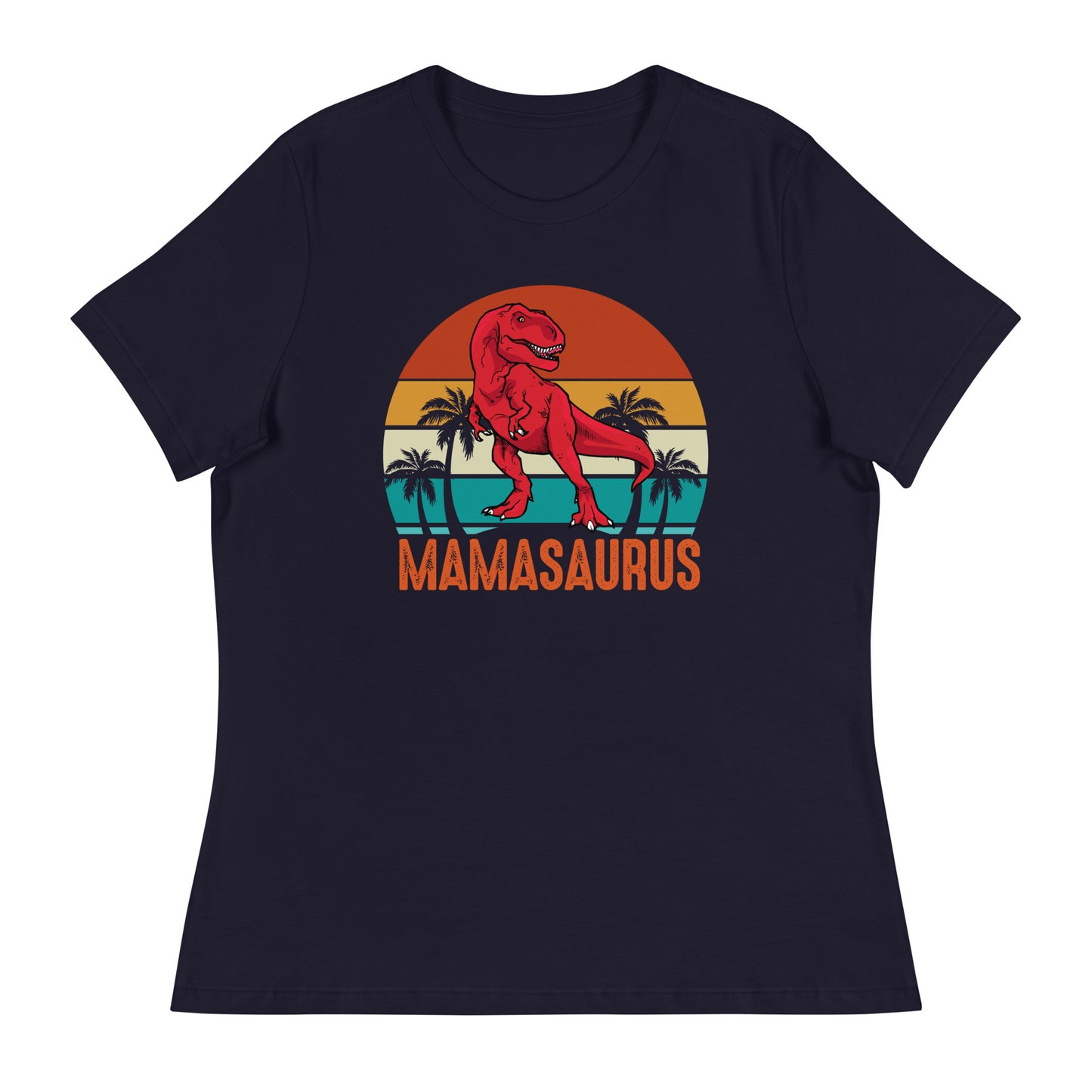 Fun retro T-Rex Mamasaurus shirt for moms
