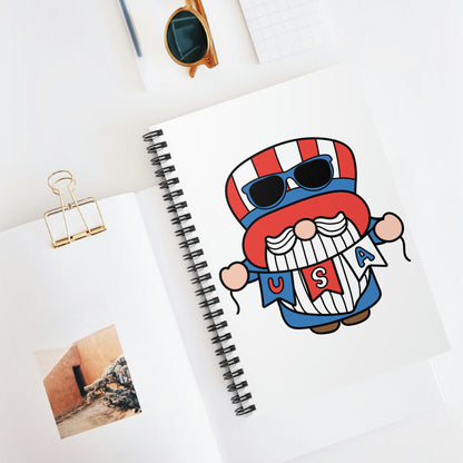 "USA Gnome" Spiral Notebook - Weave Got Gifts - Unique Gifts You Won’t Find Anywhere Else!