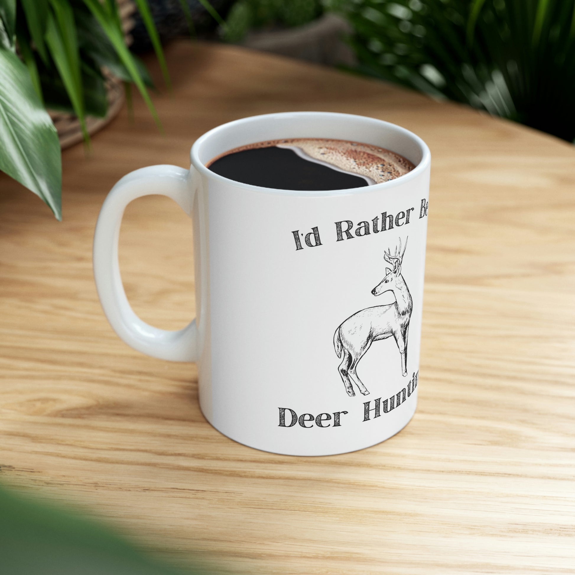 Gift-worthy deer hunting coffee mug for the avid hunter