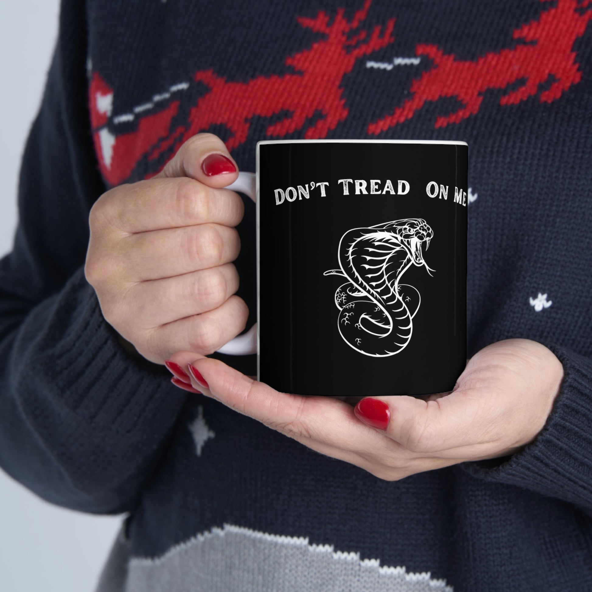 "Don't Tread On Me" Black & White Coffee Mug - Weave Got Gifts - Unique Gifts You Won’t Find Anywhere Else!