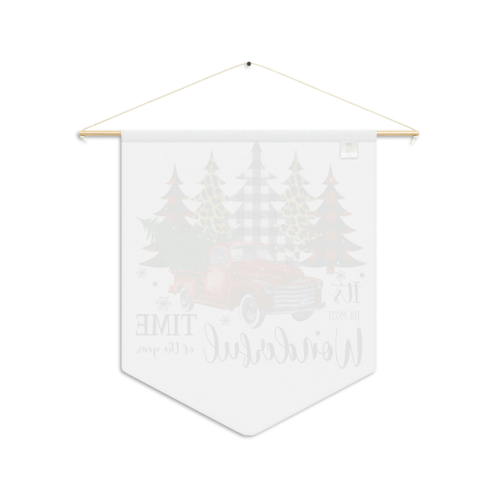 "It's the Most Wonderful Time of the Year" holiday pennant wall art